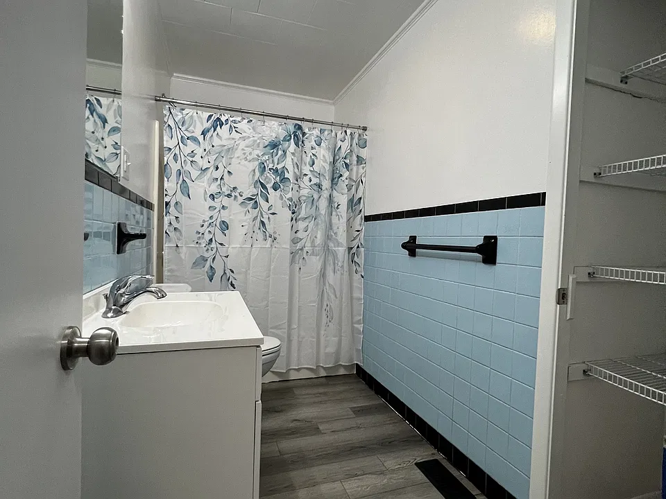 Bathroom view from hallway