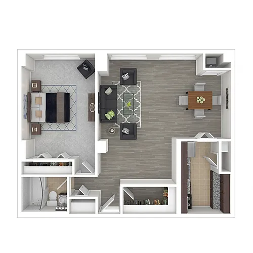 Floor plan 1 BEDROOM