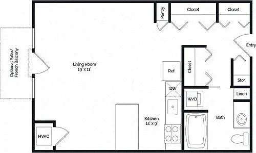 Floor plan Studio E2