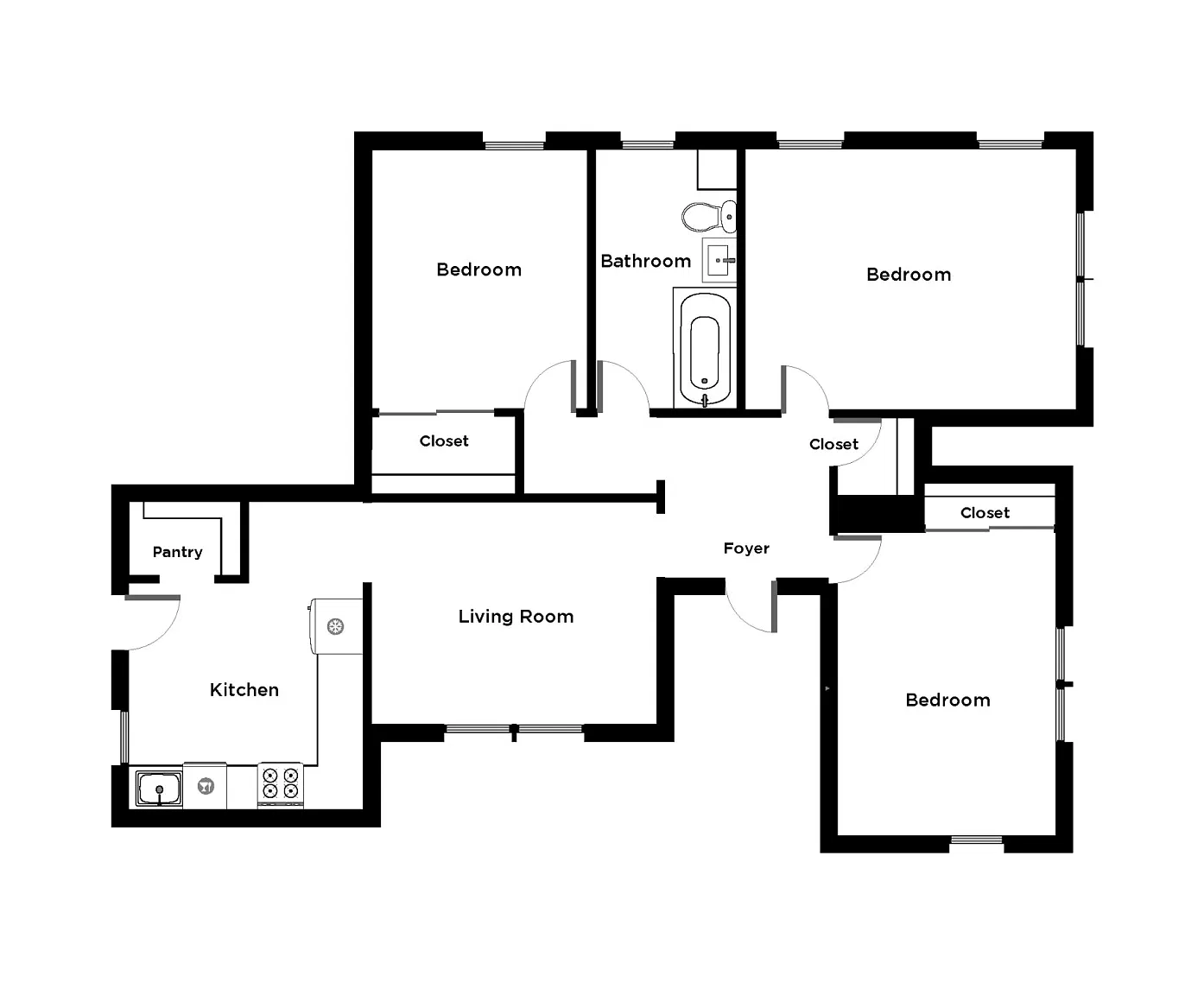 3 bed, 1.0 bath, $2,000 — Photo 1