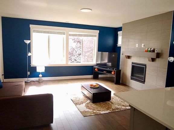 Main floor side view with painted wall.
