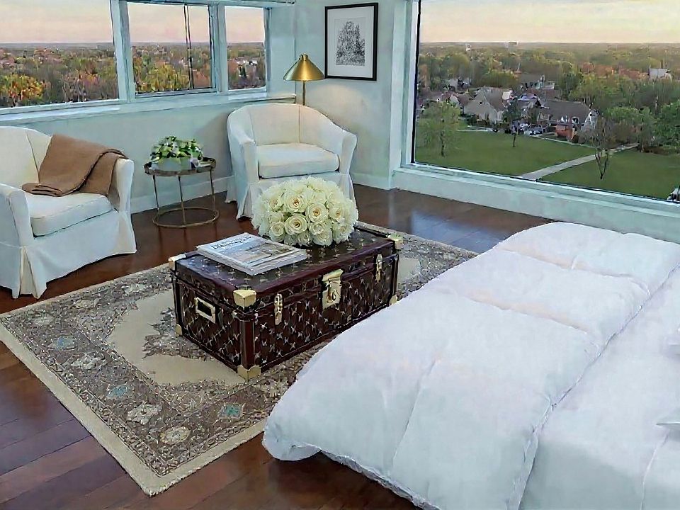 VIEWS! VIEWS! SUNRISE...SUNSET! HUGE MASTER BEDROOM SUITE WITH FLOOR TO CEILING WINDOWS AND WOOD VINYL FLOORS