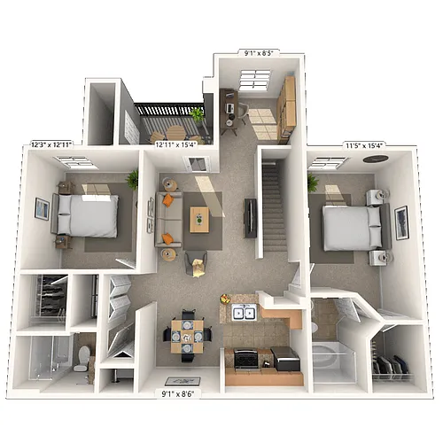 Floor plan B1D