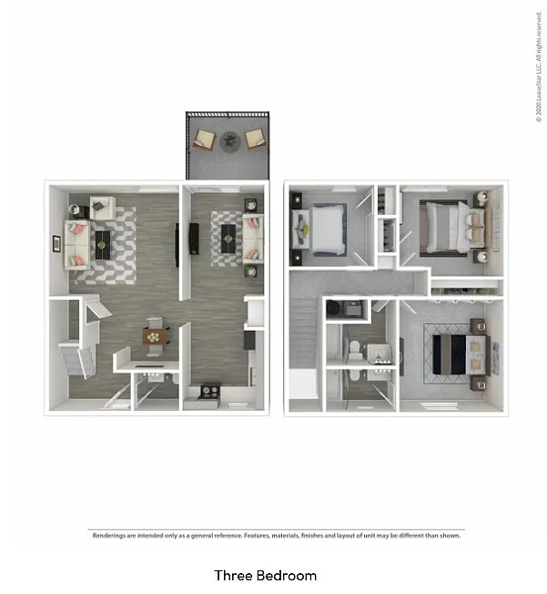 Floor plan 3b2.5b Market Platinum