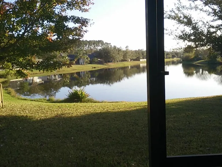 Patio with lake view