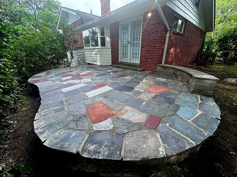 Newly reconstructed patio