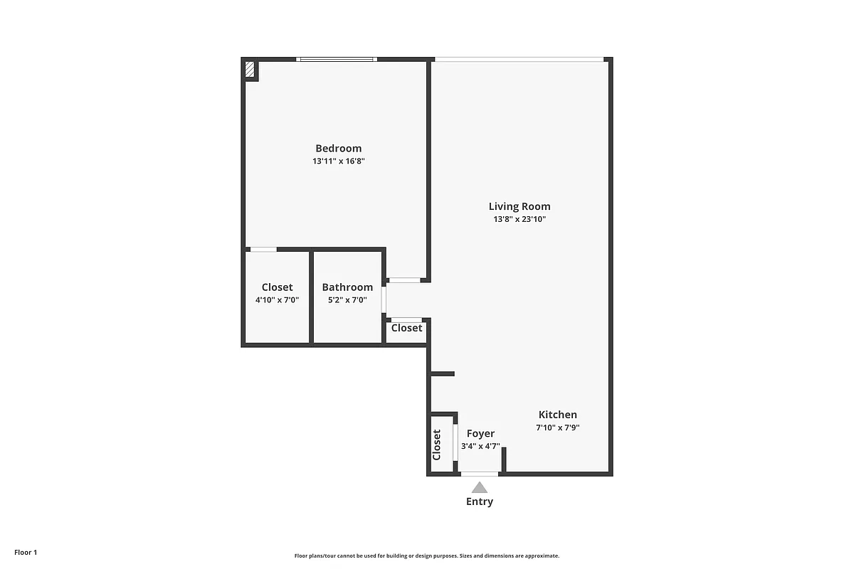 Floor plan 1BD 1BA