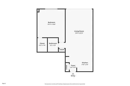Floor plan 1BD 1BA