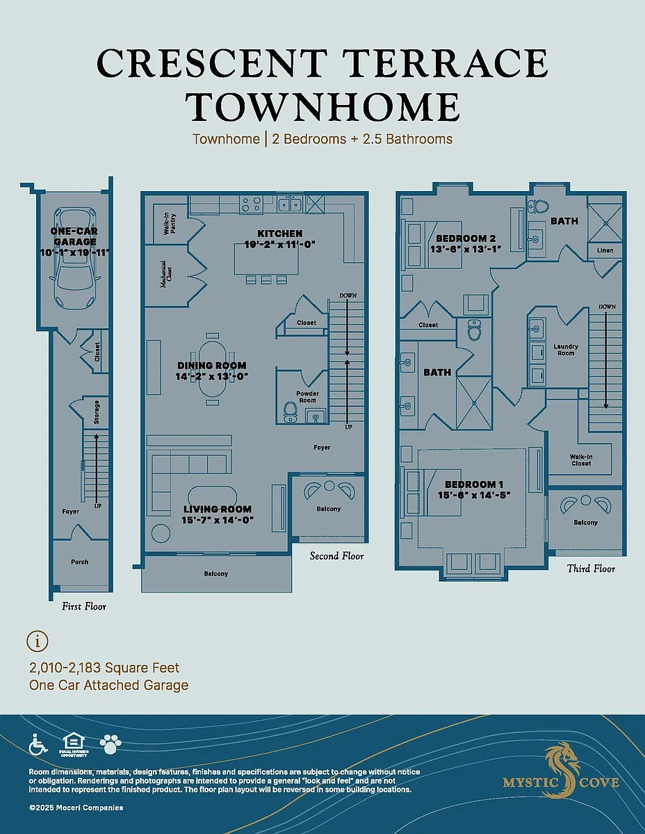 Floor plan Crescent Terrace Townhome