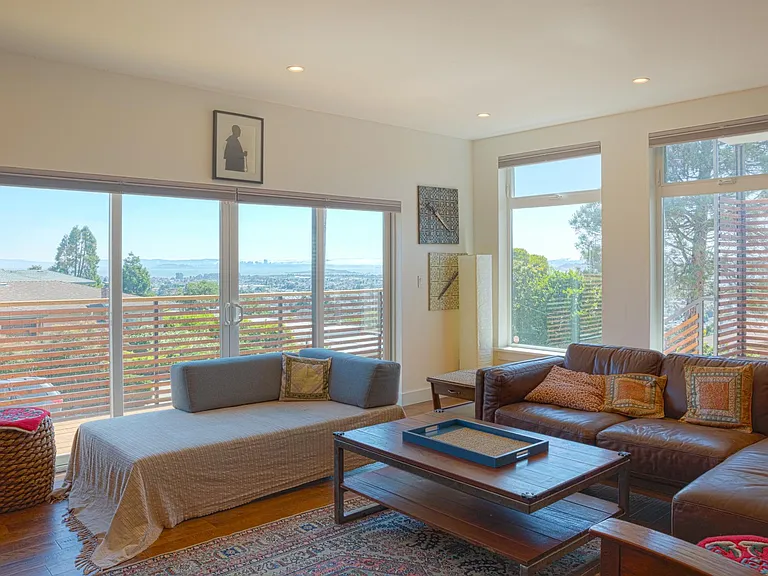 Living room with expansive views