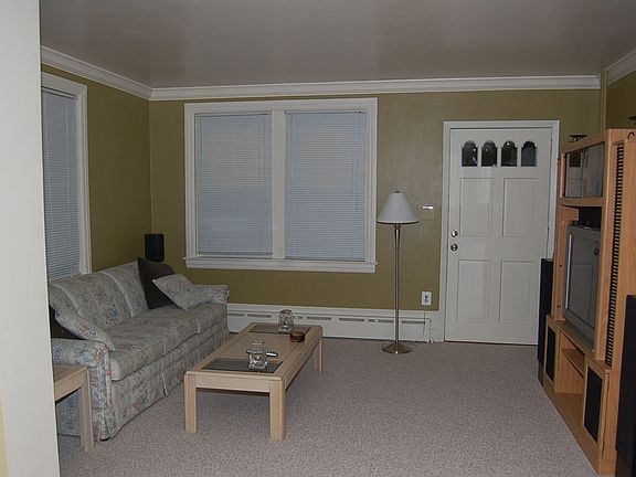 new carpet, crown molding