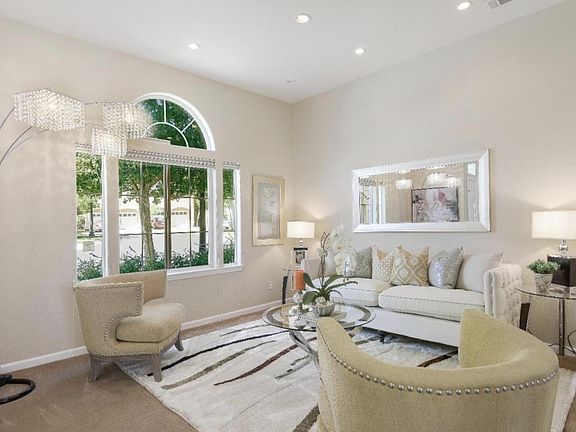 Staged living room (note: house is unfurnished)