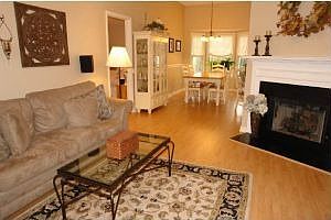 Living Room with gas logs (Dining room in back)