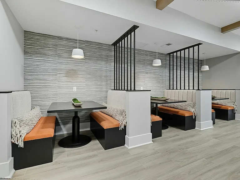 This versatile space is perfect to enjoy a meal while working from home