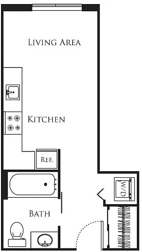 Floor plan Micro Studio - A3B