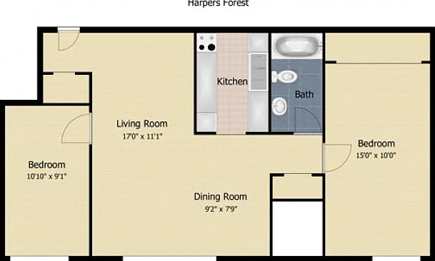 2 Bedroom Roommate Style 2 Bedroom Roommate Style