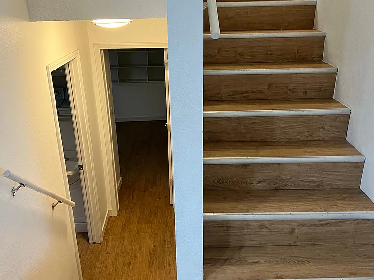 stairs to bedrooms and basement