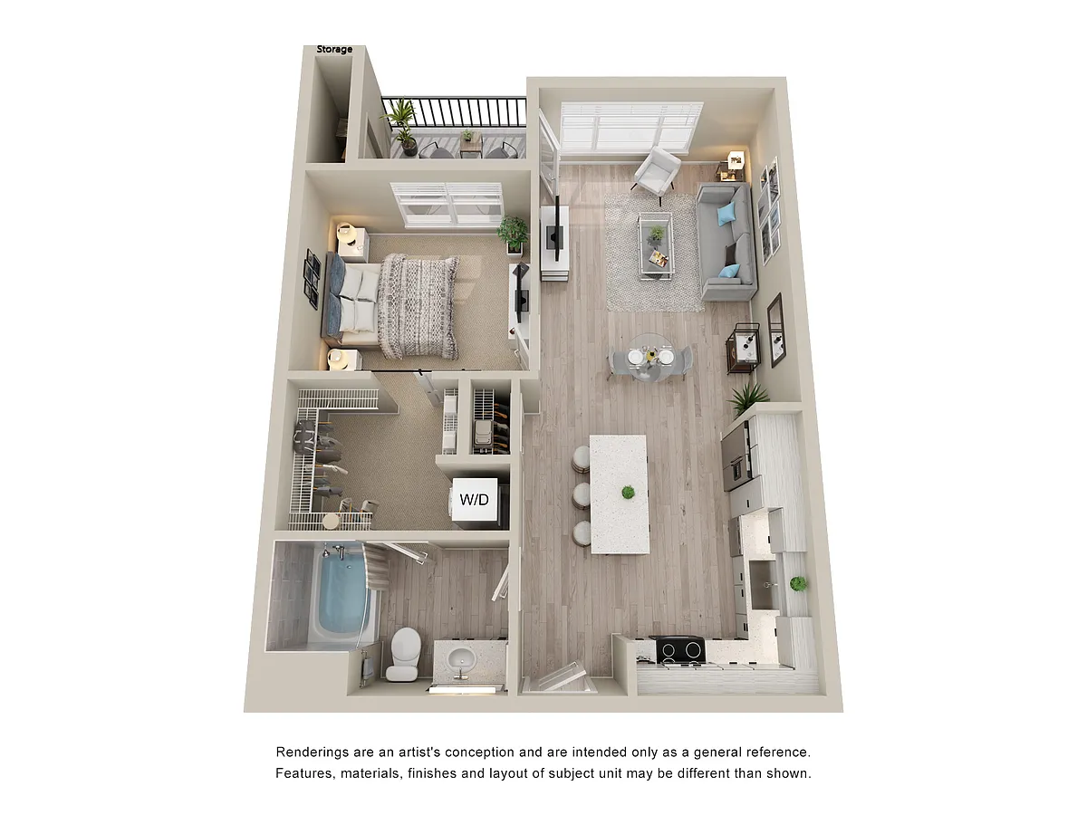 Floor plan 1X1-795