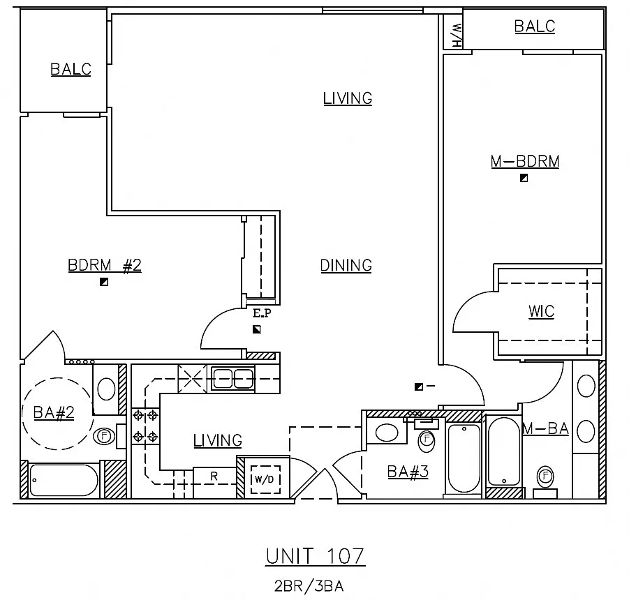 Floor plan 3 Bedroom 3 Bathroom