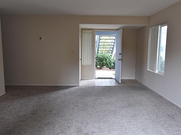 View from living room to front door entrance