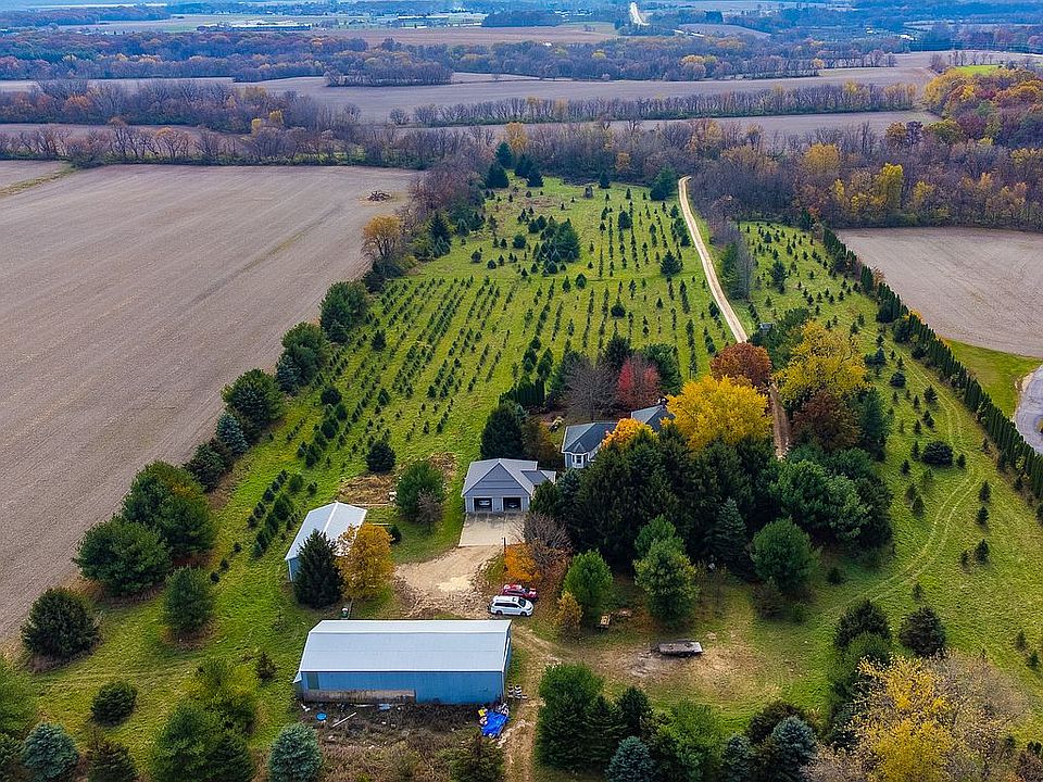 Aerial view looking south