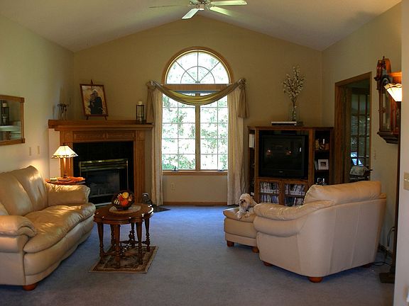 Living room with gas fireplace