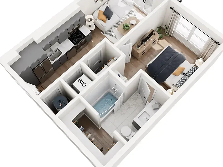 A1 | 1 Bedroom 1 Bath | The Westerly Apartments in Millcreek, UT A1 | 1 Bedroom 1 Bath | The Westerly Apartments in Millcreek, UT