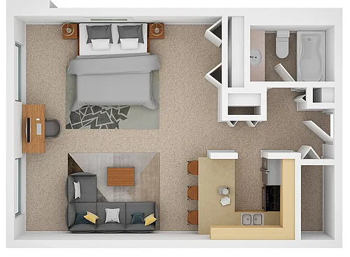Floor plan Bachelor Apartment