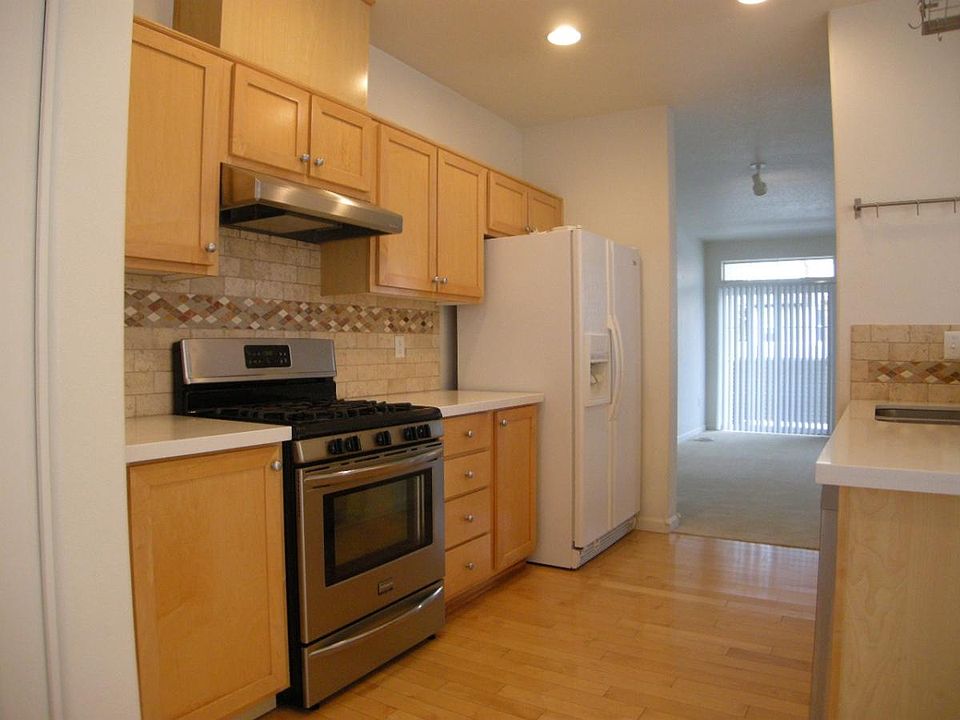 Kitchen with maple floors