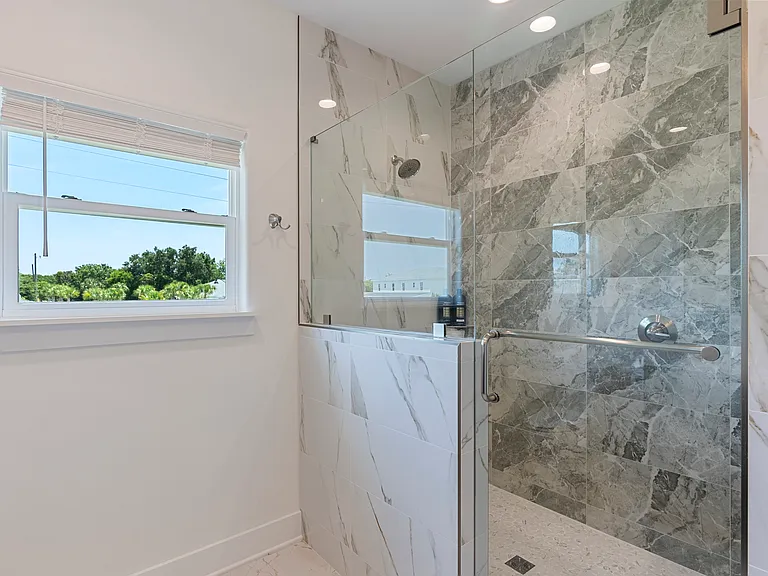 Master Bathroom with Large Seamless Shower