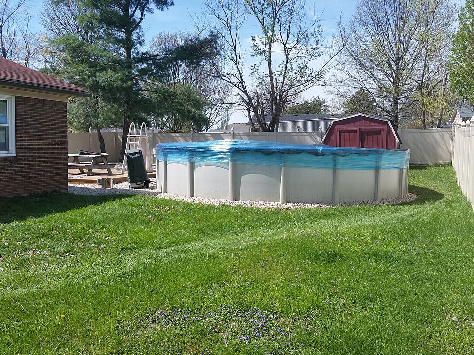Backyard area with new landsdeck