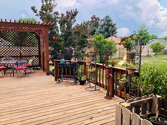 Large deck with pergola