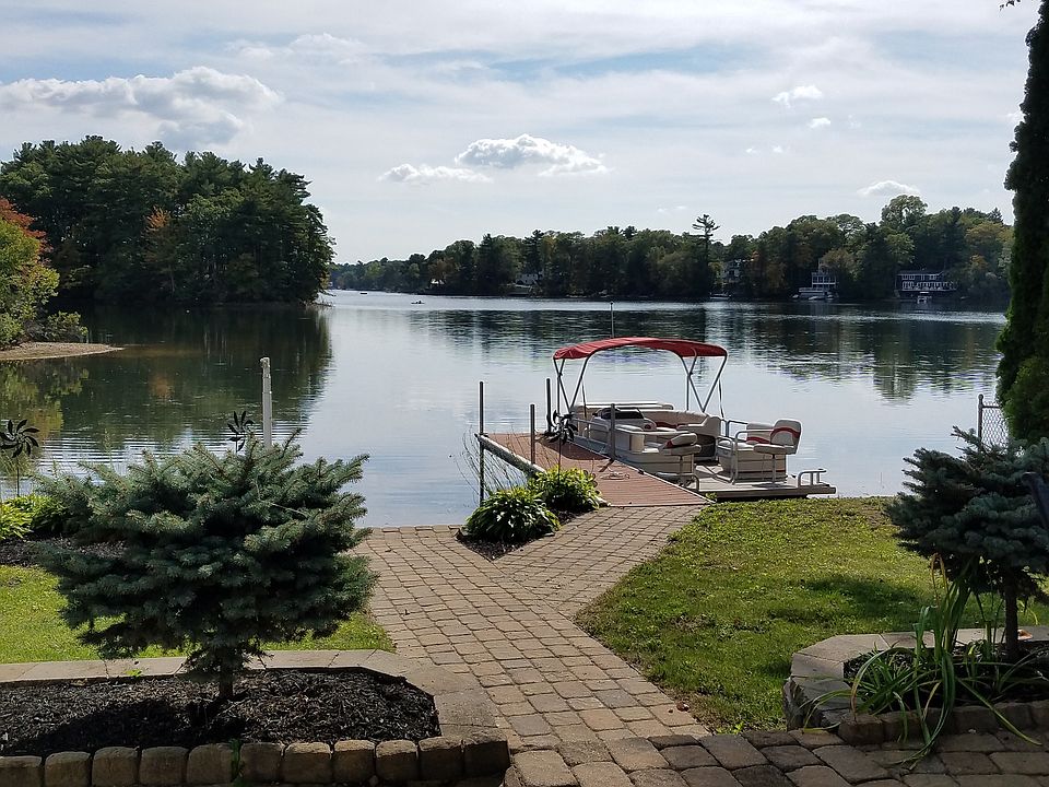 patio and walkway to water