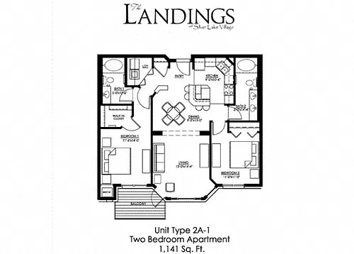 Floor plan Two Bedroom A1