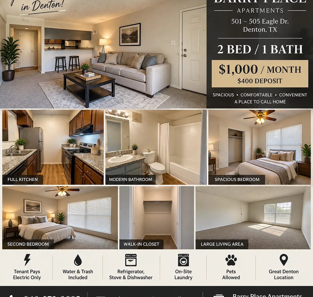 2 bed, 886 sqft, $1,000 — Photo 1