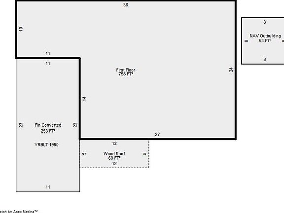 Sq Ft. House and Out Side Building