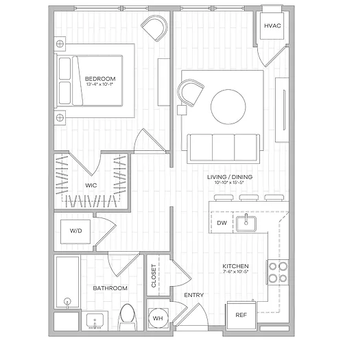 Floor plan One Bedroom