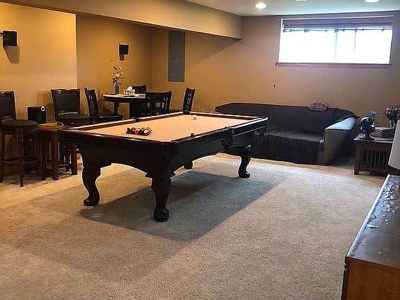 Downstairs pool room