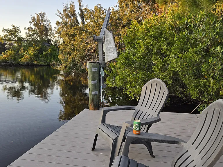 New dock overlooking Gotfried Creek