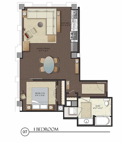 Floor plan 1 Bedroom