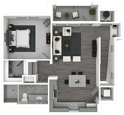 Floor plan A3-The Canvas | 831 SF