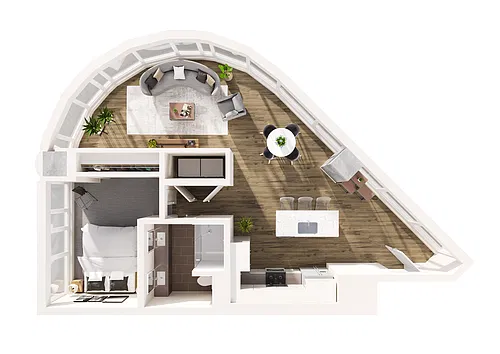 Floor plan One Bedroom