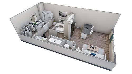 Floor plan Studio Retreat Courtyard