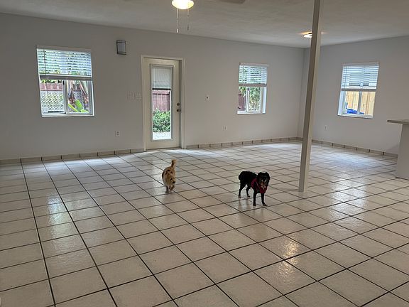 Living room and dining room (dogs not included)