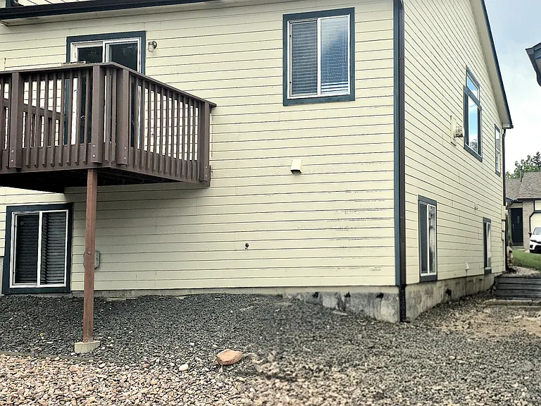 Back and side of townhome