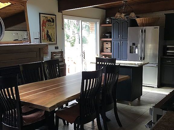 Deck off kitchen party on