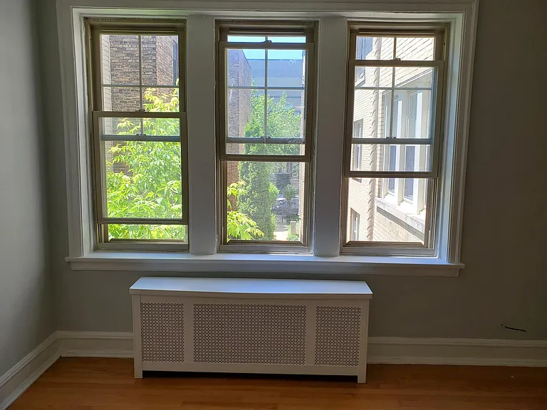 living room west windows with garden view