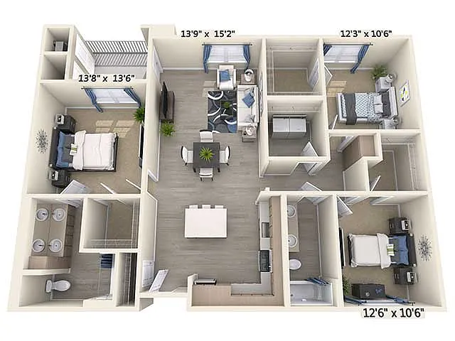 Floor plan C1-1443sq