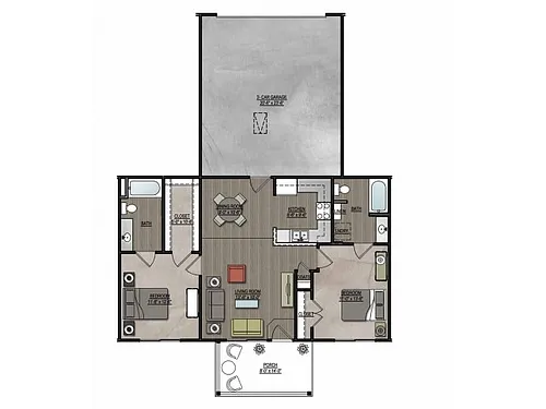 Floor plan Carlyle 2x2 (HC)