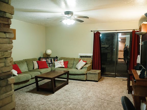 Living room with deck access